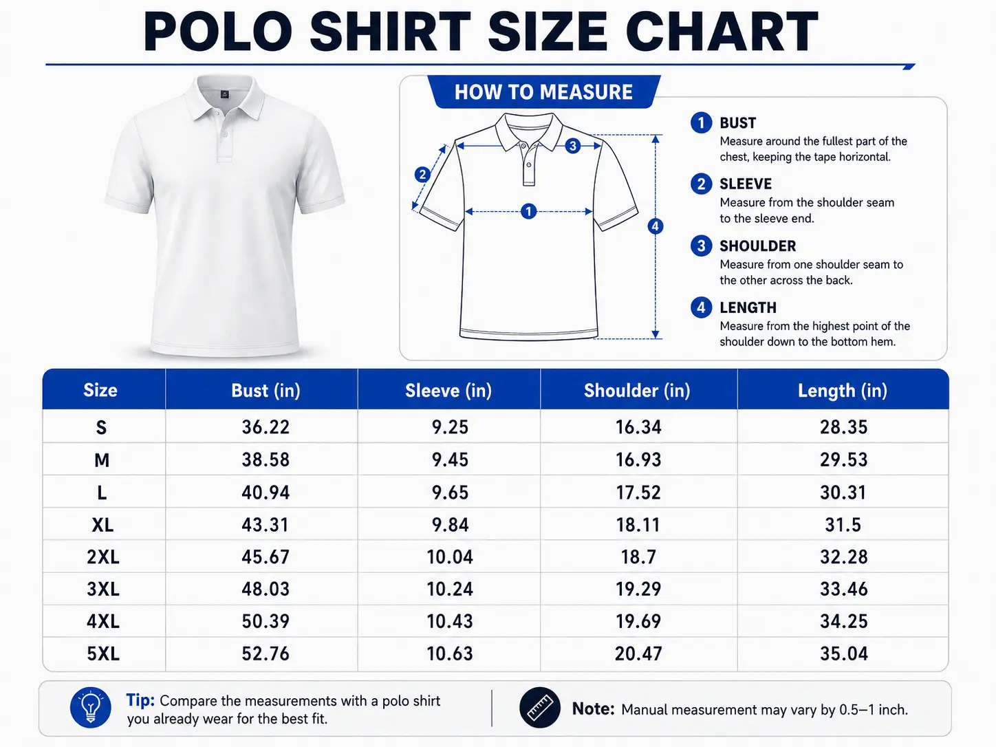 Mitsubishi | Black Red Metallic Graphic Polo size chart