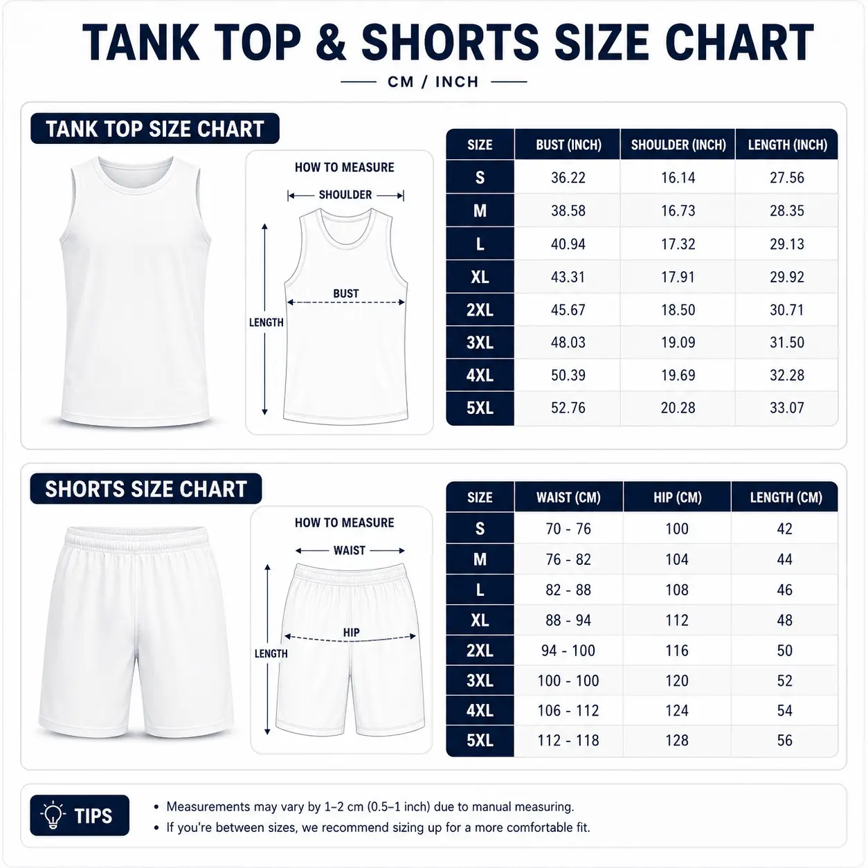 Lexus | Paneled Tank Top & Shorts Set size chart
