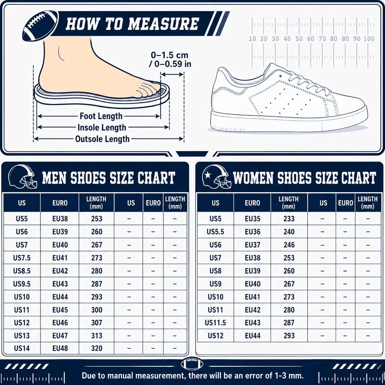 Subaru | Triple Stripe Crest Superstar Shoes size chart