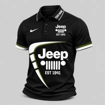 Jeep | Black White Graphic Polo