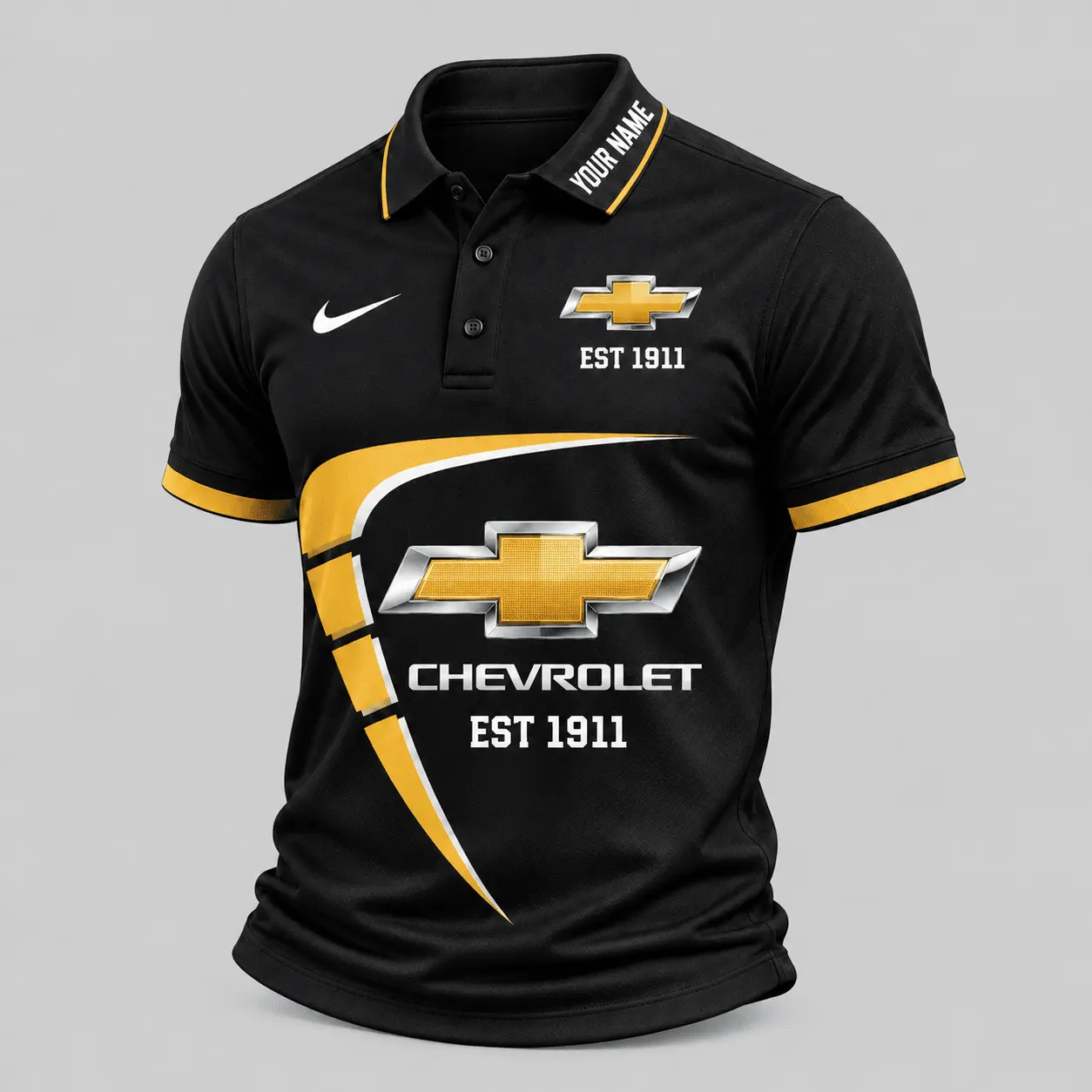 Chevrolet | Black White Graphic Polo