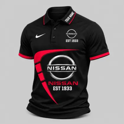Nissan | Black White Graphic Polo