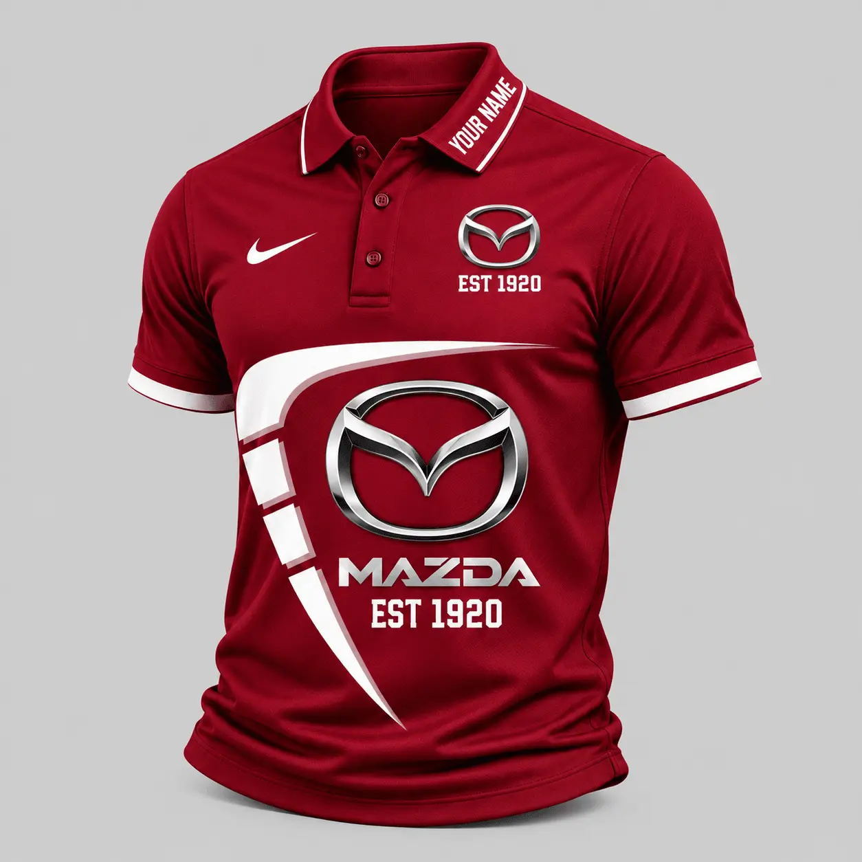 Mazda | Black White Graphic Polo