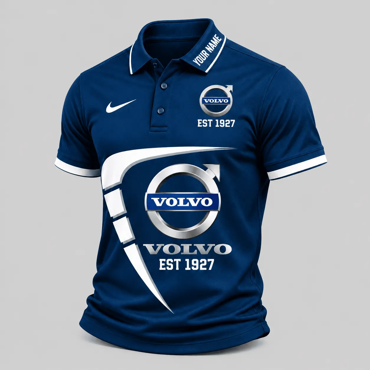 Volvo | Black White Graphic Polo