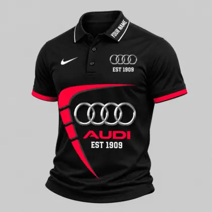 Audi | Black White Graphic Polo