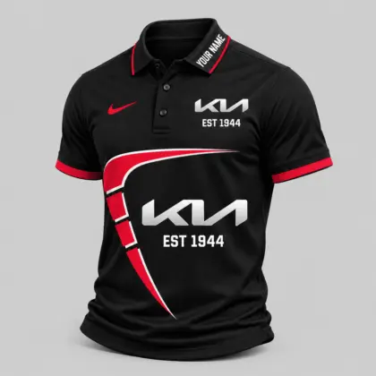 Kia | Black White Graphic Polo