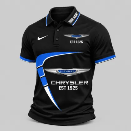 Chrysler | Black White Graphic Polo