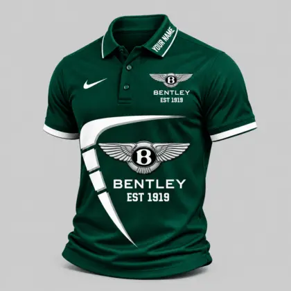 Bentley | Black White Graphic Polo