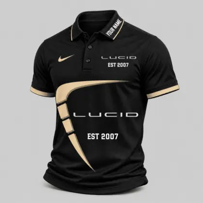 Lucid | Black White Graphic Polo