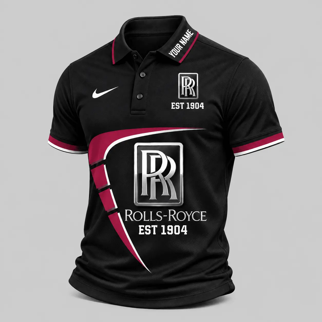 Rolls-Royce | Black White Graphic Polo