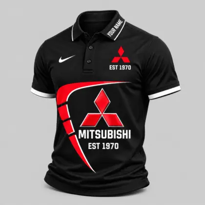Mitsubishi | Black White Graphic Polo
