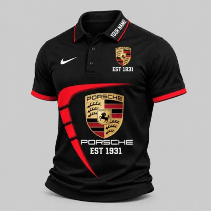 Porsche | Sweeping Arc Crest Graphic Polo