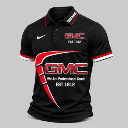 GMC | Black White Graphic Polo