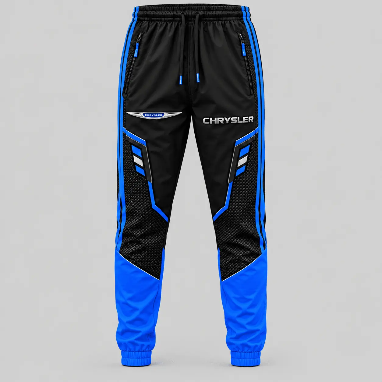 Chrysler | Blue Black Paneled Tracksuit Set - Jogger