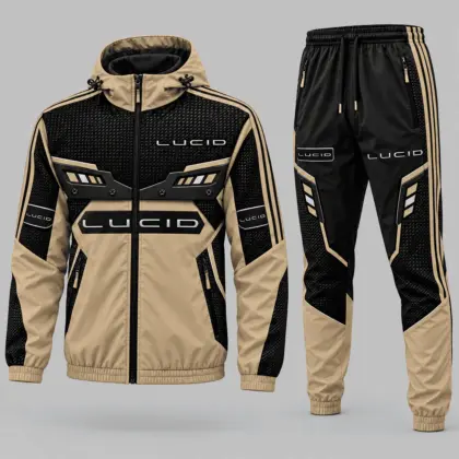 Lucid | Blue Black Paneled Tracksuit Set