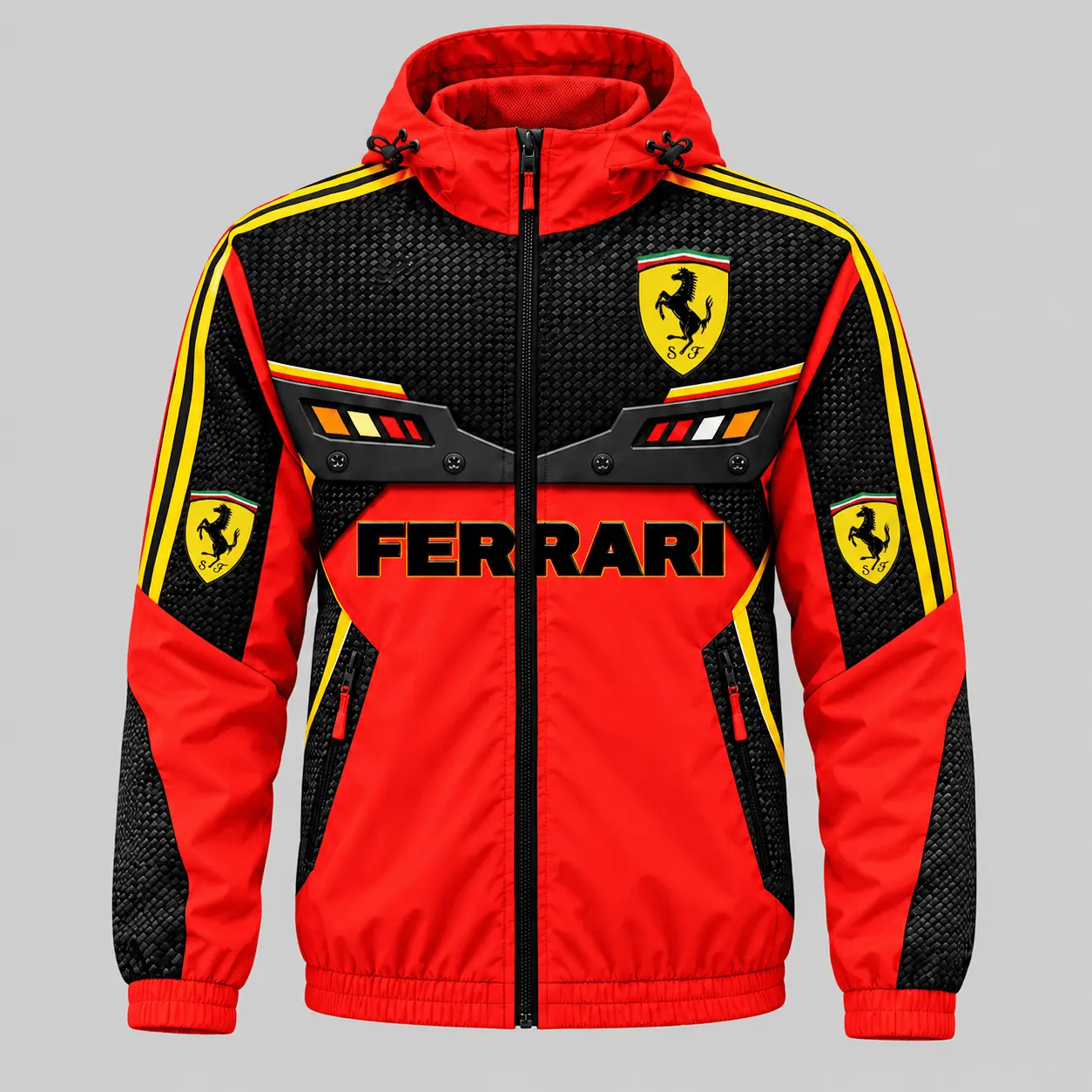 Ferrari | Blue Black Paneled Tracksuit Set - Jacket