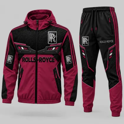 Rolls-Royce | Blue Black Paneled Tracksuit Set