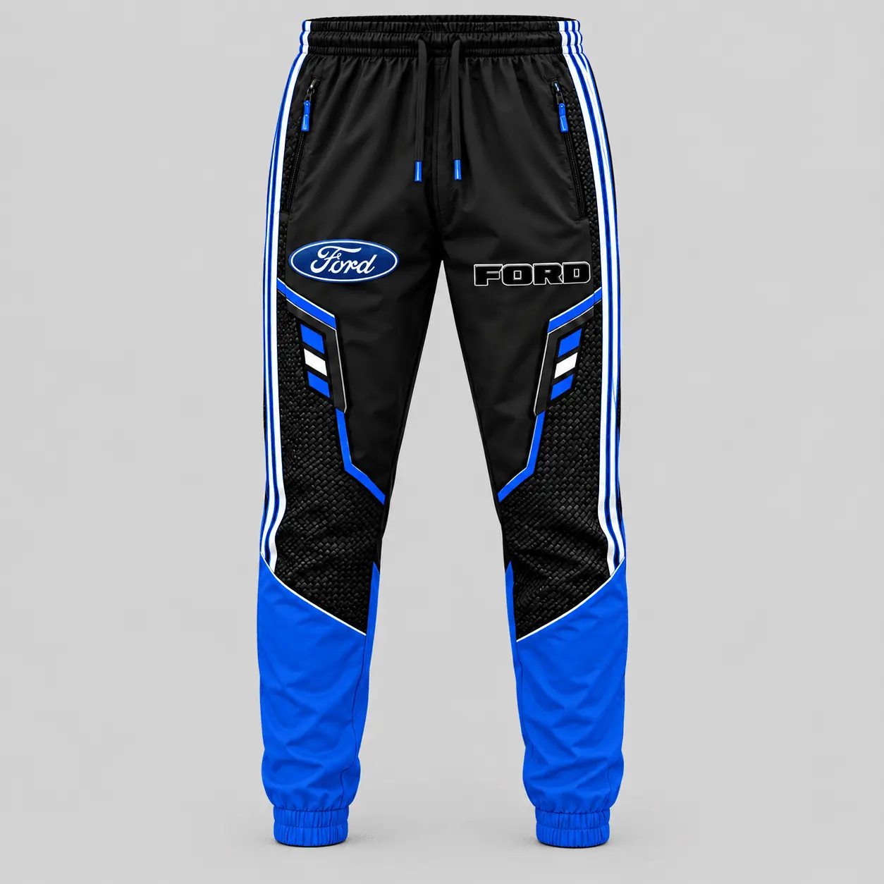Ford | Blue Black Paneled Tracksuit Set - Jogger