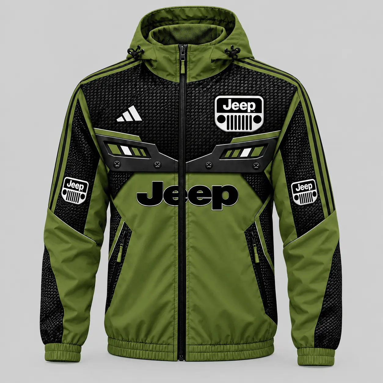 Jeep | Blue Black Paneled Tracksuit Set - Jacket