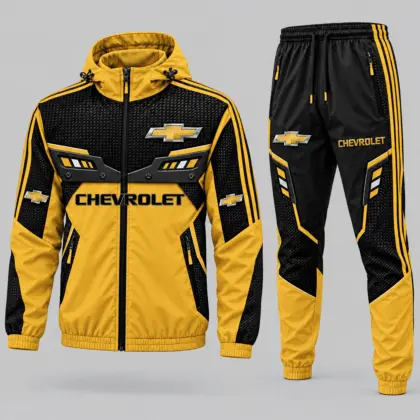 Chevrolet | Blue Black Paneled Tracksuit Set