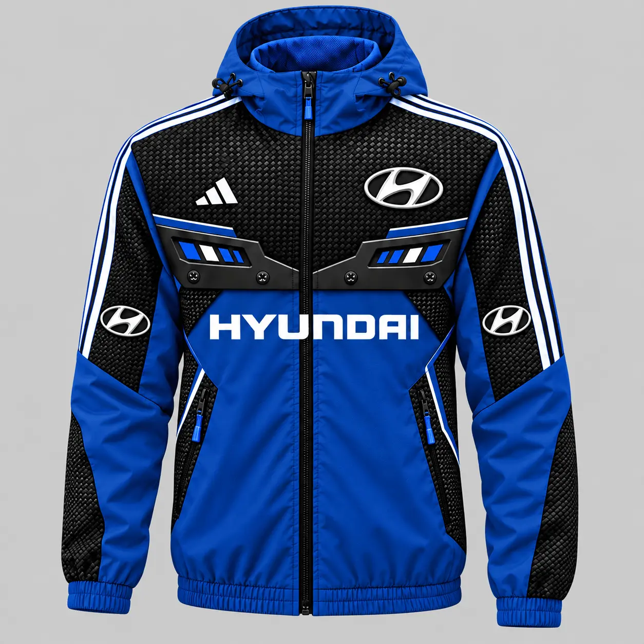 Hyundai | Blue Black Paneled Tracksuit Set - Jacket
