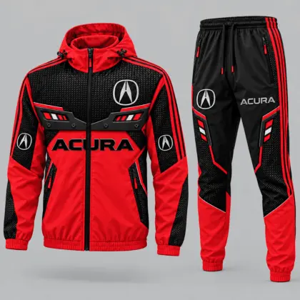 Acura | Blue Black Paneled Tracksuit Set