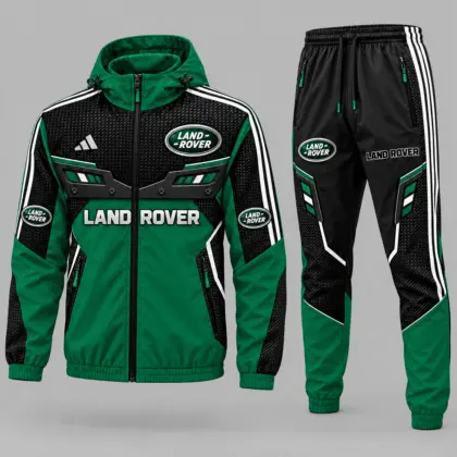 Land Rover | Blue Black Paneled Tracksuit Set