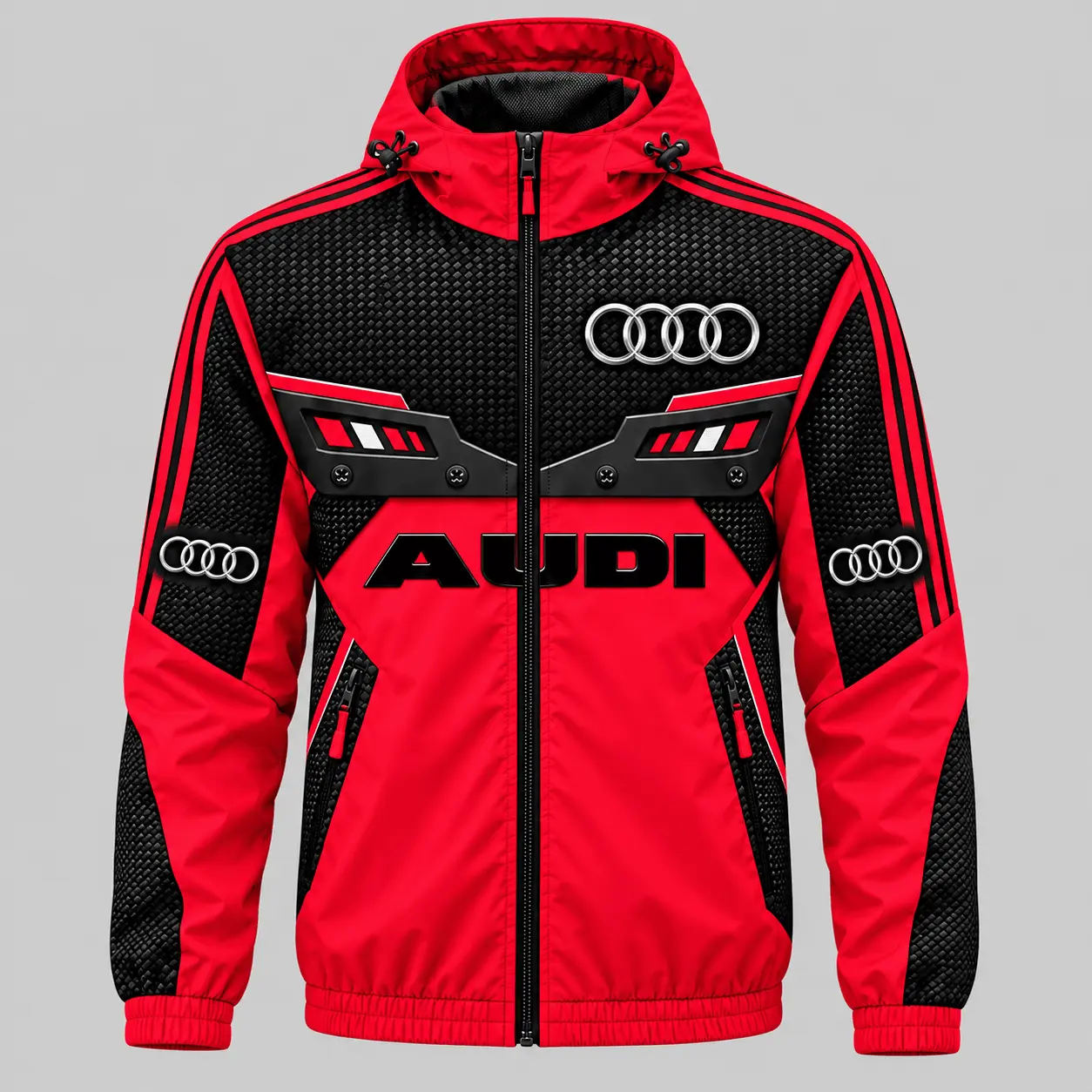 Audi | Blue Black Paneled Tracksuit Set - Jacket