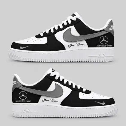 Mercedes-Benz | Black White Gray Low-Top AF1 Sneakers