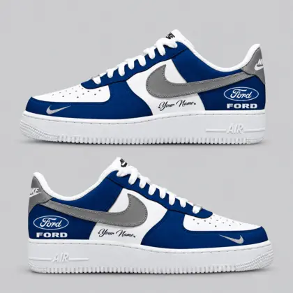 Ford | Black White Gray Low-Top AF1 Sneakers