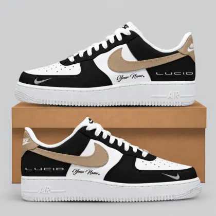 Lucid | Black White Gray Low-Top AF1 Sneakers