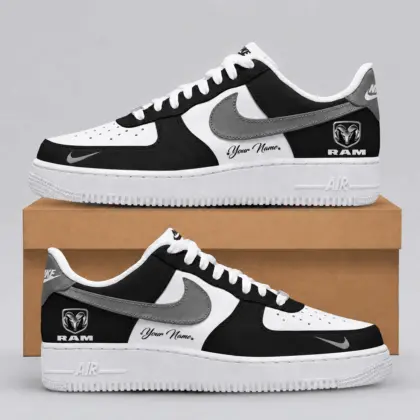 Ram | Black White Gray Low-Top AF1 Sneakers