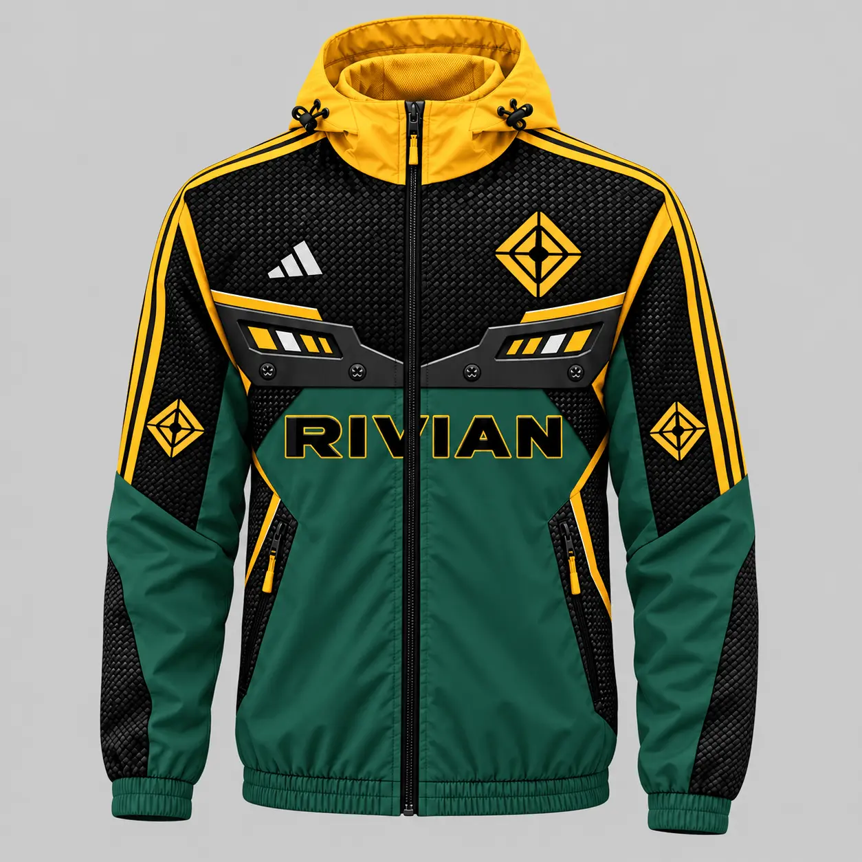 Rivian | Blue Black Paneled Tracksuit Set - Jacket