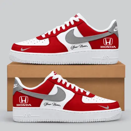 Honda | Black White Gray Low-Top AF1 Sneakers