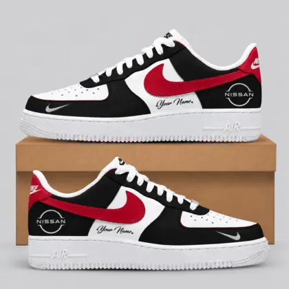 Nissan | Black White Gray Low-Top AF1 Sneakers