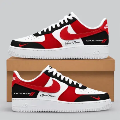 Dodge | Black White Gray Low-Top AF1 Sneakers