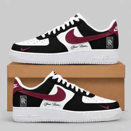 Rolls-Royce | Black White Gray Low-Top AF1 Sneakers