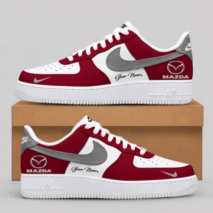 Mazda | Black White Gray Low-Top AF1 Sneakers
