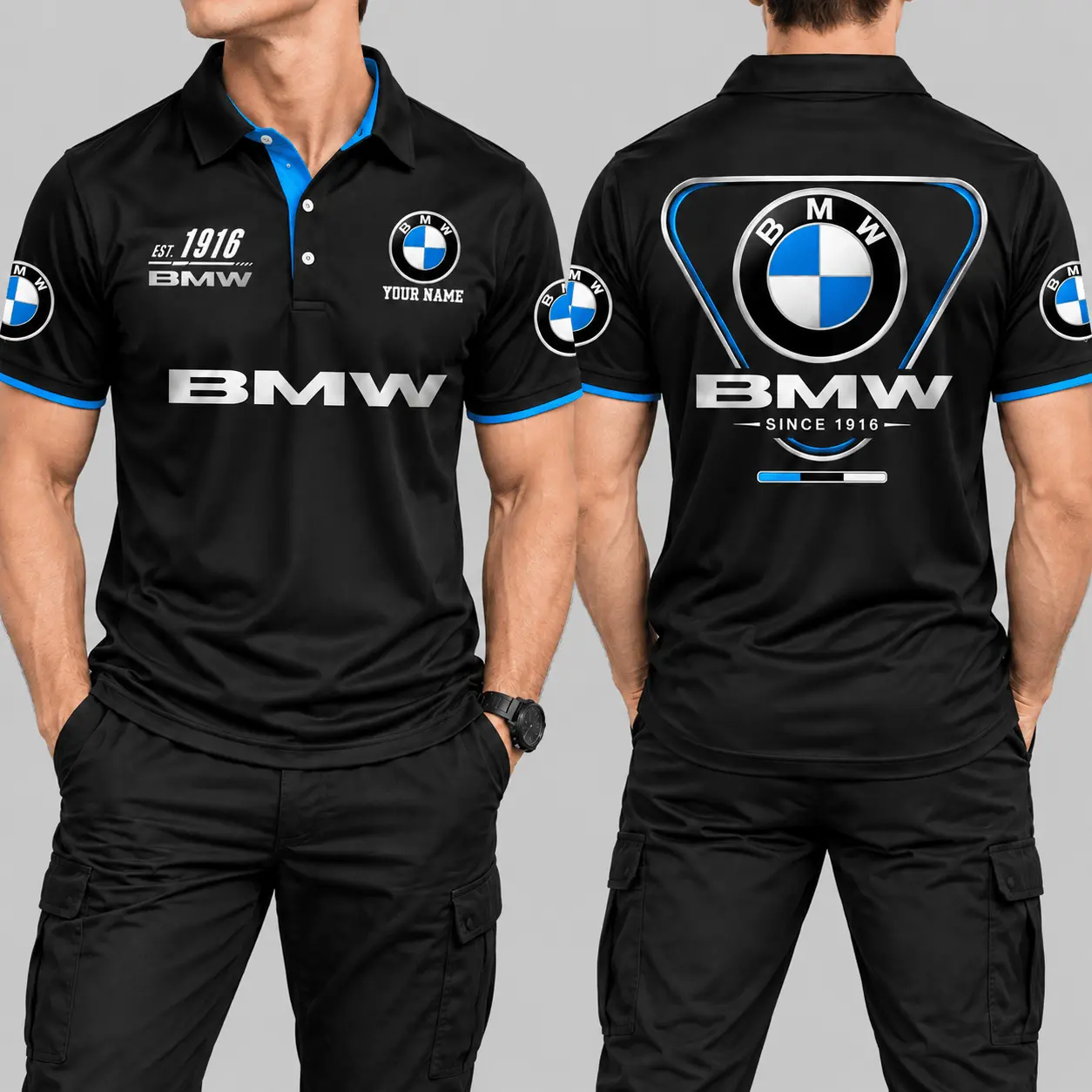 BMW | Black Red Metallic Graphic Polo