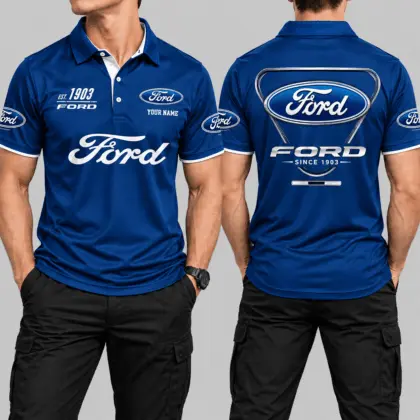 Ford | Black Red Metallic Graphic Polo