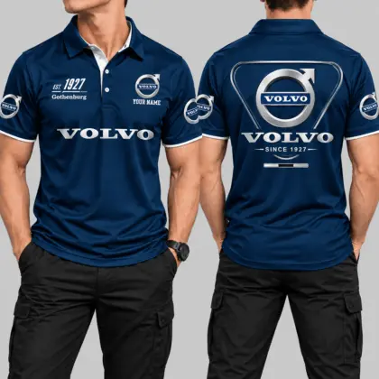 Volvo | Black Red Metallic Graphic Polo