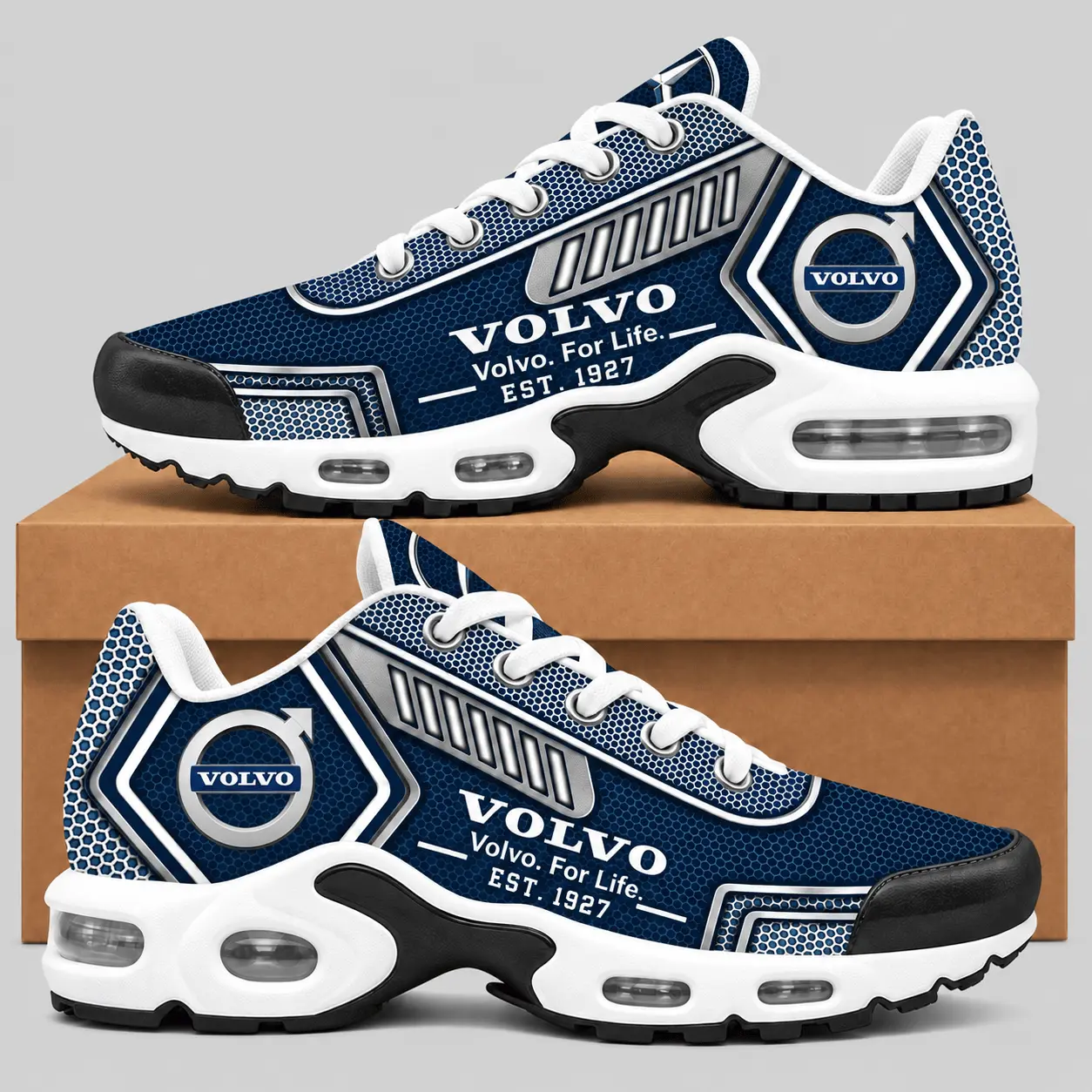 Volvo | Black Silver Honeycomb Air Max Shoes