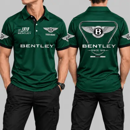 Bentley | Black Red Metallic Graphic Polo