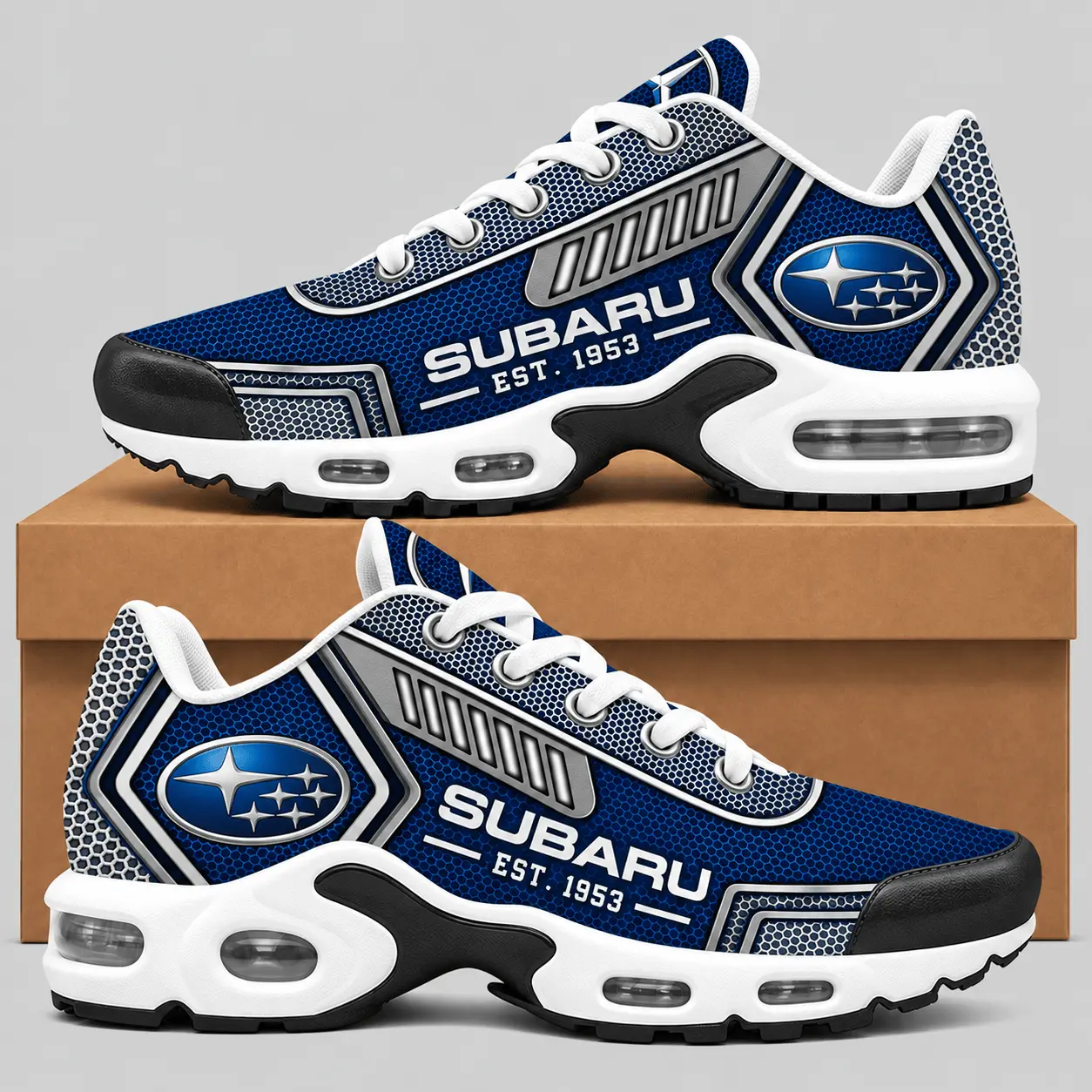 Subaru | Black Silver Honeycomb Air Max Shoes