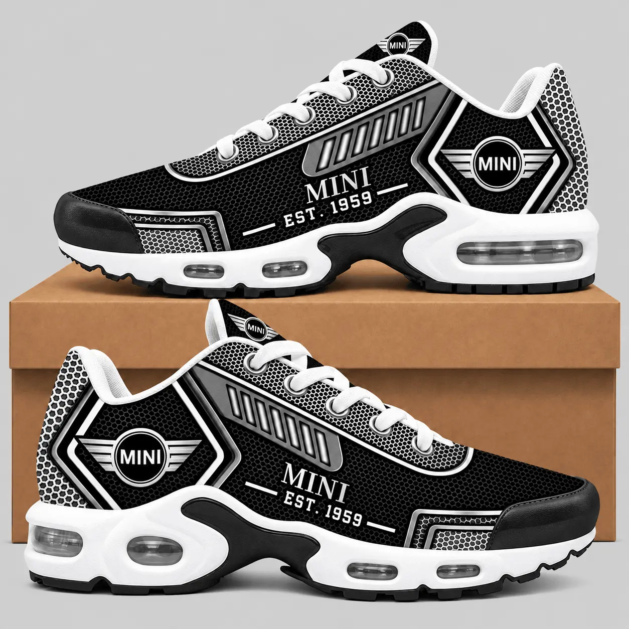 Mini | Black Silver Honeycomb Air Max Shoes