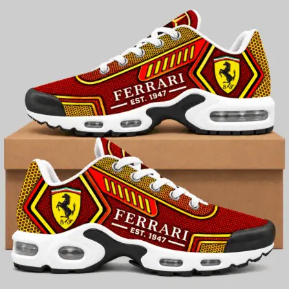 Ferrari | Black Silver Honeycomb Air Max Shoes