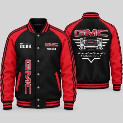 GMC | Black Gray Raglan Baseball Jacket