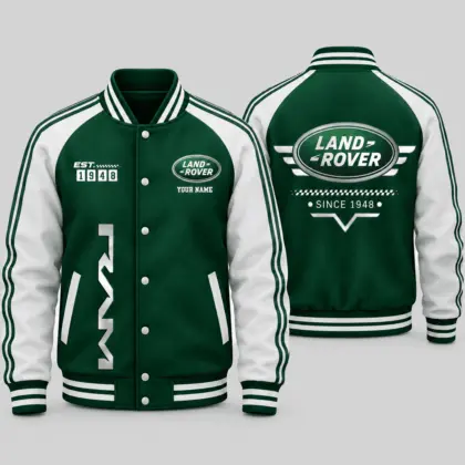 Land Rover | Racing Stripe Crest Baseball Jacket