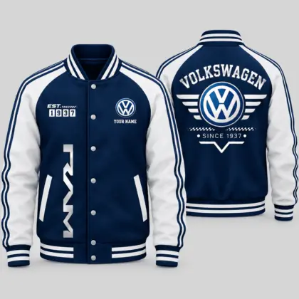 Volkswagen | Black Gray Raglan Baseball Jacket