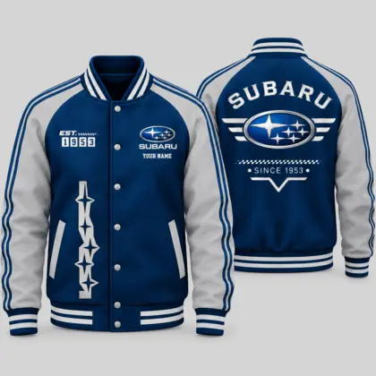 Subaru | Black Gray Raglan Baseball Jacket